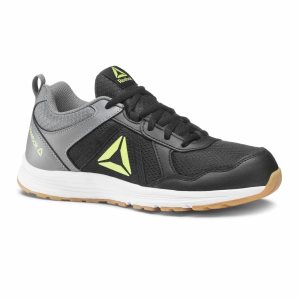 Reebok Almotio 4.0 Laufschuhe Kinder - Schwarz/Grau/HellGrün - DE 487-EPD